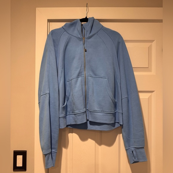 Auth. ✅ Lululemon Oversized Full Zip Scuba in “Aero Blue” Size XL/XXL 💙 - Picture 1 of 11